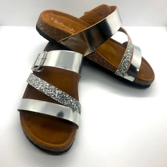 Belt Buckle Glitter Sandals - Picture 5 of 16